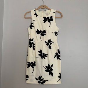 JCrew Black & White Floral Dress